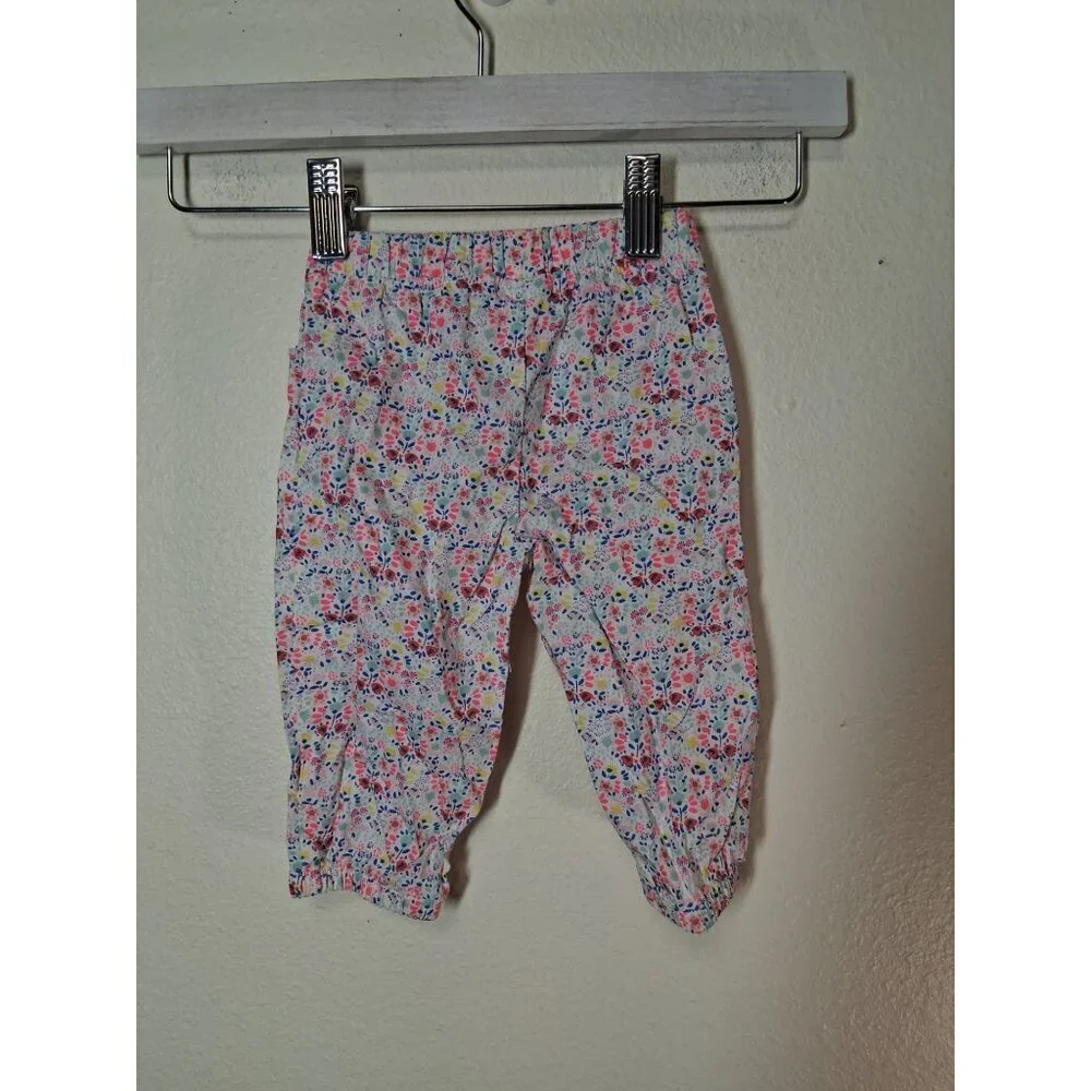 Carter's Pants Floral Boho Cottage Cotton Baby Girls Size 3-6 Months